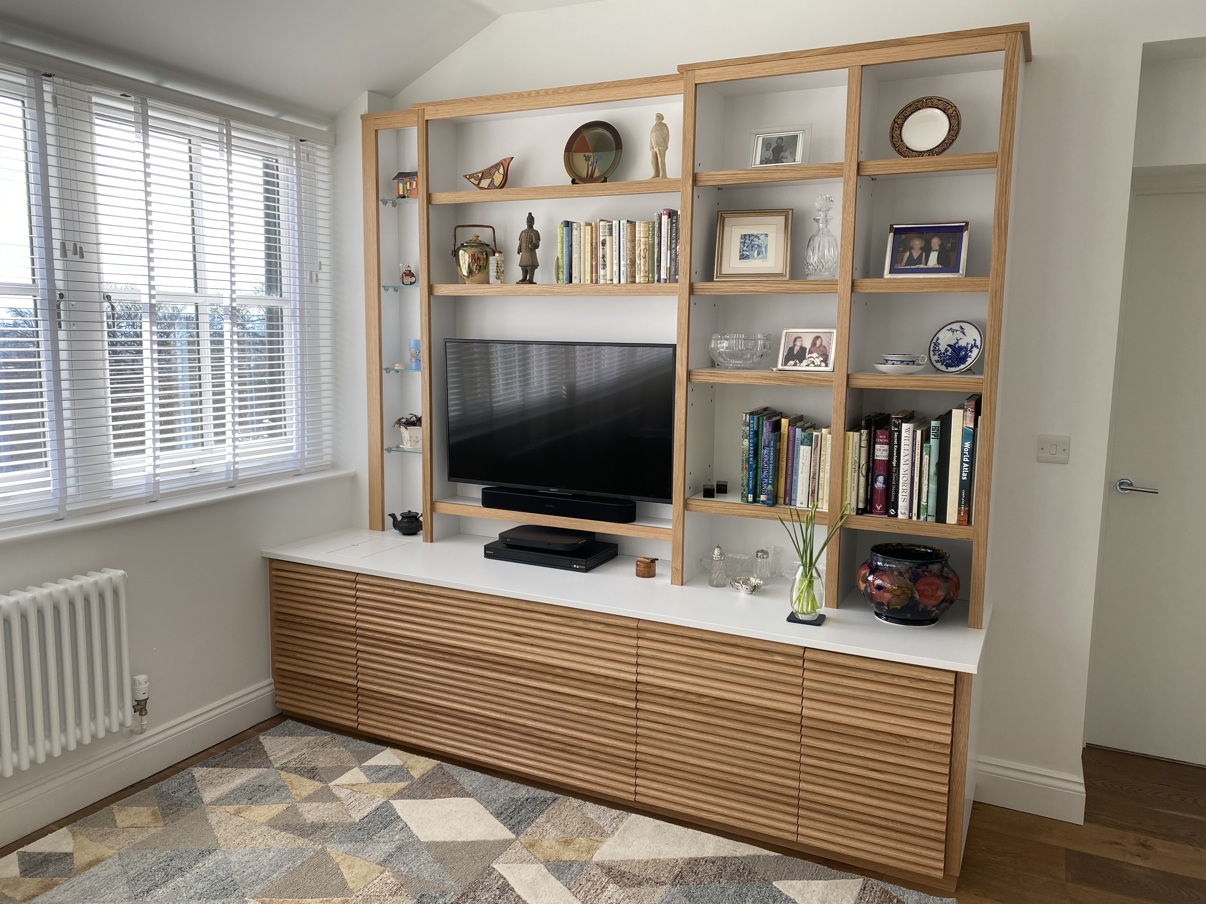 audio visual and storage wall unit